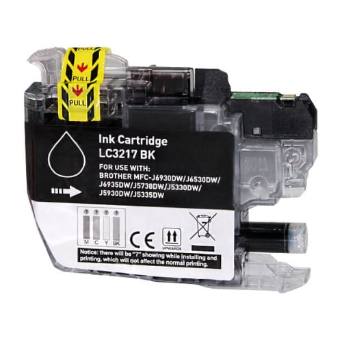 BULK - Brother LC3217 Black Generic Ink Cartridge - Substitui LC3217BK - BULK-LC3217BK