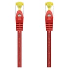 Cabo de rede Aisens Patch Cord RJ45 LSZH Cat.7 600 MHz S/FTP PIMF AWG26 - 25cm - Cor vermelha - Aisens A146-0468