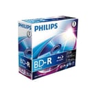 DVD BD-R Blu-ray 25GB 6x Philips Jewell Case 5un - Philips PHIBR2S6J05C