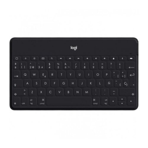 Logitech Keys to Go Bluetooth Keyboard para iPhone, iPad e Apple TV - Teclas de acesso direto - Estação de ancoragem para smartphone - Ultrafino - Proteção contra derrames - Preto - Logitech 124673