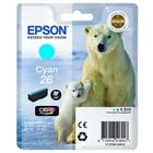 Epson Polar bear Tinteiro Cyan Série 26 Urso Polar Tinta Claria Premium - Epson C13T26124010