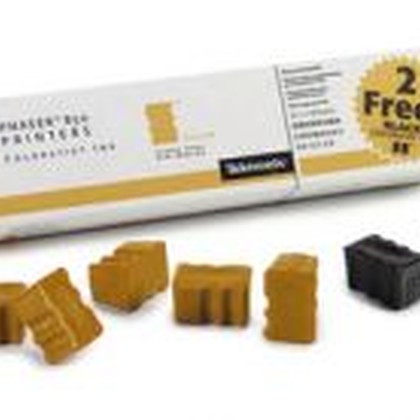 Phaser 850 Color Stick Amarelo 5un+2un Preto - Xerox 016182700