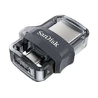 Memória Sandisk Ultra Dual Drive m3.0 USB 3.0 e Micro USB 128GB - Velocidade de leitura até 150MB/s - Transparente/Preto (unidade flash) - Sandisk SDDD3-128G-G46