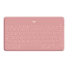 Logitech Keys to Go Bluetooth Keyboard para iPhone, iPad e Apple TV - Teclas de acesso direto - Base de ligação para smartphone - Ultra-leve - Proteção contra derrames - Rosa - Logitech 124823