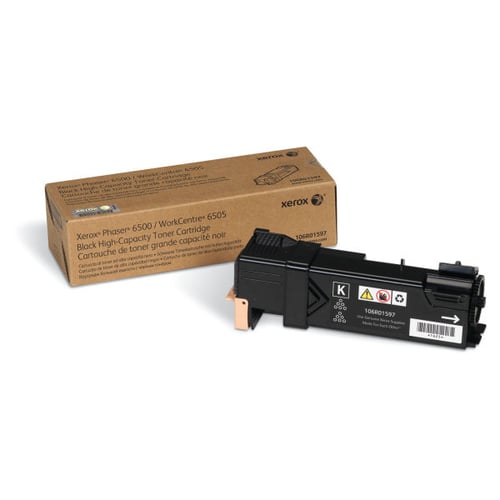 Xerox Phaser 6500/WorkCentre 6505, Cartucho de toner de alta capacidade preto (3000 páginas) - Xerox 106R01597