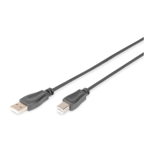 DIGITUS USB 2.0 CABO TYPE A - B M/M 0.5M USB 2.0 PRETO - DIGITUS AK-300105-005-S