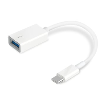 Adaptador TP-Link Super Rápido USB-C 3.0 para USB-A - Suporta OTG - Branco - TP-Link UC400