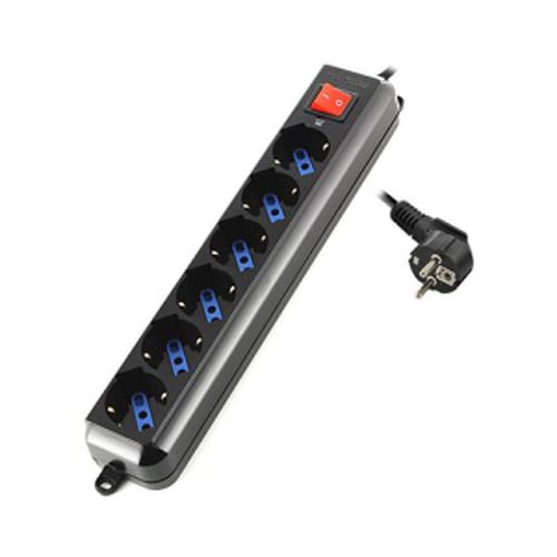 EWENT BLOCO TOMADAS 6X 16A WITH ON/OFF OVERLOAD PROTECTION - Ewent EW3924