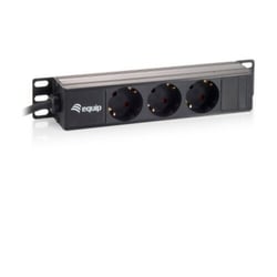 Equip 3 Shuckos Montagem em rack 10" 1U - Cabo 1,50m - Equip 333299