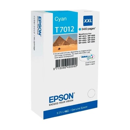 Epson Série WP4000/4500 Tinteiro XXL Cyan T13T7012 3,4k - Epson C13T70124010