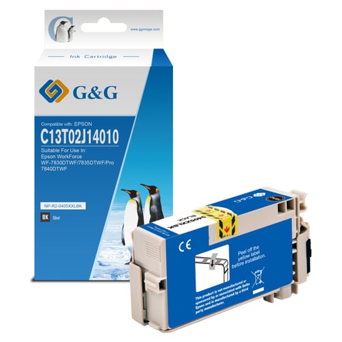 G&G Epson 405XXL Preto Cartucho de Tinta Pigmentada Compatível, 45 ml - Tinteiro Compatível C13T02J14010