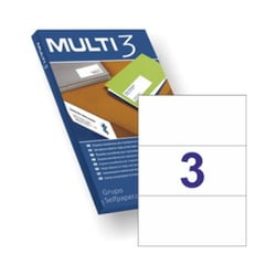 Etiquetas 210x099mm 100Fls A4 Multi3 300un - Multi3 APL12549