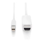 DIGITUS CABO ADAPTADOR MINI DISPLAYPORT 1.2 - HDMI A M/M 2.0M 4K/60HZ BRANCO - DIGITUS AK-340304-020-W