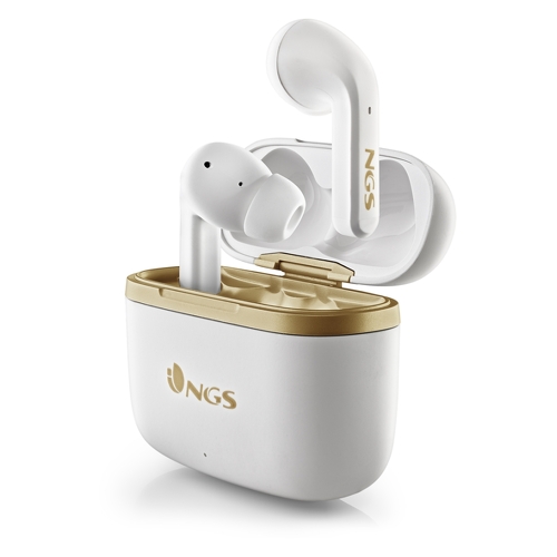Auscultadores intra-auriculares NGS Artica Trophy Branco Bluetooth 5.1 TWS - Cancelamento de ruído - Mãos livres - Autonomia até 6h - Base de carregamento - NGS ARTICATROPHYWHITE