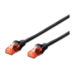 DIGITUS CHICOTE CAT6 UTP PVC 5MT PRETO - DIGITUS DK-1612-050/BL