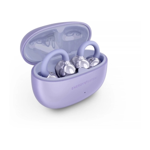 Fones de ouvido Energy Sistem ChicPods True Wireless - Bluetooth 5.4 - Bateria com duração de 23 horas - Tecnologia Open Sound - Microfone com redução de ruído - Assistente de voz integrado - Design curvo - Violeta - Energy Sistem 459650