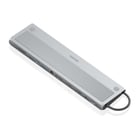 Aisens USB-C Dock 12 em 1 - USB-C para 2xHDMI - 1xDisplayPort - 1xRJ45 - 3xUSB-A USB3.0 - 1xUSB-C - 1xUSB-C PD - 1xSD - 1xMicro SD - 1xAudio - 30cm - Cor cinzenta - Aisens ASUC-12P020-GR