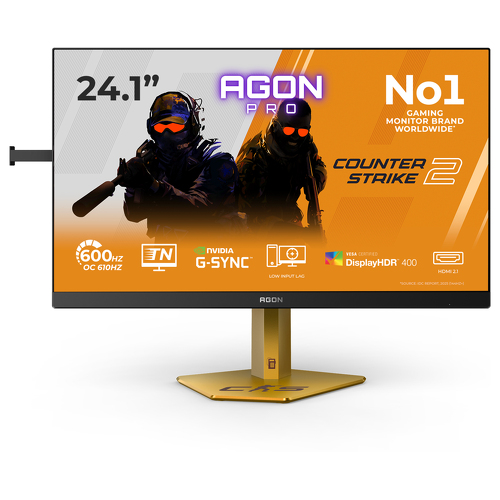 AOC Monitor VA de 24,1", FHD, 0,5 ms, 610 Hz, HDMI, DP, USB, com CS24A (Counter-Strike 2) - AOC CS24A