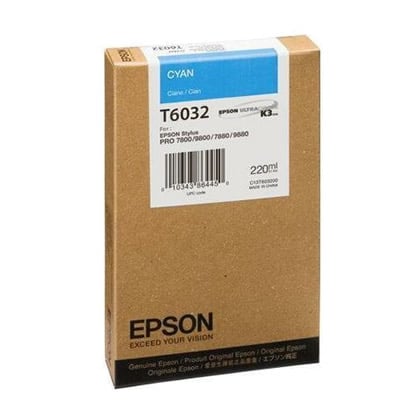 Epson T6032 Cyan Original Cartucho de Tinta - C13T603200 - Epson C13T603200