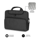 Capa Subblim para Portátil para Portáteis até 14" polegadas - Proteção com almofada de ar - Poliéster Oxford resistente - Repelente de líquidos - Cor preta - Subblim SUBLB-4APLB50