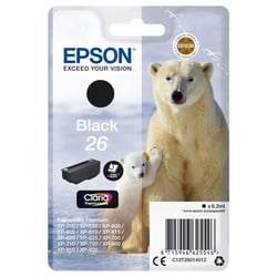 Tinteiro EPSON 26 Preto + Alarme RF - Expression Premium XP-5xx/6xx/7xx/8xx - Epson C13T26014022