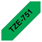 Brother TZe751 Cinta Laminada Generica de Etiquetas - Texto negro sobre fondo verde - Ancho 24mm x 8 metros - Genérico BR-TZE751