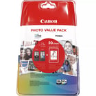 Canon PG540L Preto + CL541XL Pacote a cores de 2 cartuchos de tinta original - 50 folhas de papel fotográfico - 5224B007/5224B005/5222B013/5222B014 - Canon 5224B007