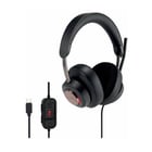 Auriculares circum-aurais Kensington H2000 com microfone USB-C - Banda para a cabeça ajustável - Almofadas auriculares em gel com efeito de arrefecimento - Cancelamento de ruído - Cabo entrançado de 1,80 m - Inclui bolsa de transporte - Preto - Kensington K83451WWW