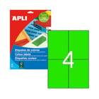 Etiquetas 105x148mm 20Fls A4 Verde Apli 80un - APLI APL12994