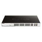 D-Link Smart Switch 24 portas Gigabit PoE + 4 SFP Combo - D-Link DGS-1210-24P/E