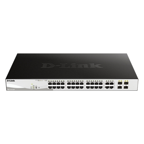 D-Link Smart Switch 24 portas Gigabit PoE + 4 SFP Combo - D-Link DGS-1210-24P/E