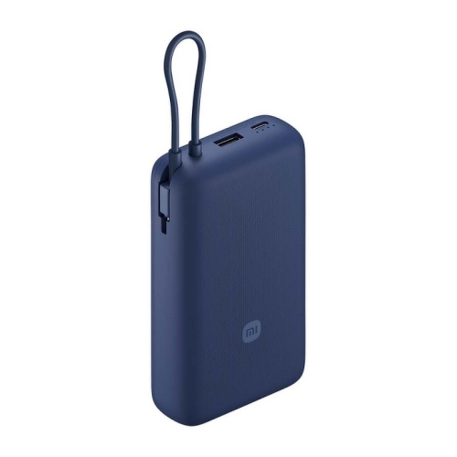 Bateria externa Xiaomi/Power Bank 20000 mAh com - Carregamento rápido 33W - Cabo de carregamento incorporado - Portas 1x USB-A, 1x USB-C - Cor azul escuro - Xiaomi 298992