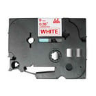 Brother TZe222 Cinta Laminada Generica de Etiquetas - Texto rojo sobre fondo blanco - Ancho 9mm x 8 metros - Genérico BR-TZE222