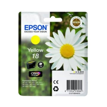 Cartucho de tinta original amarelo Epson T1804 (18) - C13T18044012 - Epson C13T18044012