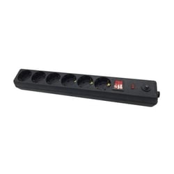Elbat Power Strip - 6 tomadas Schuko - Interruptor liga/desliga - Proteção contra sobrecarga - Cabo de 1,50m - Elbat EB0146