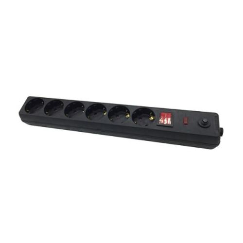 Elbat Power Strip - 6 tomadas Schuko - Interruptor liga/desliga - Proteção contra sobrecarga - Cabo de 1,50m - Elbat EB0146
