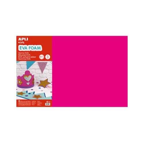 Placa de Cor Musgami 40x60cm 2mm Fucsia 5Fls - APLI APL13692