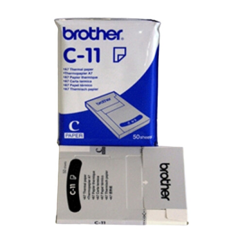 Papel Térmico Tamanho A7. 20 Blocos de 50 folhas cada um - Brother C11