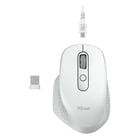 Trust Ozaa Rolo sem fios recarregável de 2400 dpi - 5 botões - Posicionamento vertical e horizontal - Ergonómico - Mão direita - Branco - Trust 24035