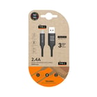 Cabo TechOneTech USB-A Macho para USB-C Macho 1m - Revestido de Nylon Trançado - TechOneTech TEC2003