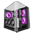 Mars Gaming Caixa MC-Infiniolite Atx sem moldura, com vidro totalmente arredondado, USB-C, preta - Mars Gaming MCINFINIOLITE