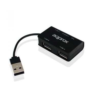 Concentrador USB 2.0 Aprox. 3 portas USB + leitor de cartões - Aprox. APPHT8B