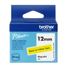 Fita Btag-631, 12mm, preto sobre amarelo - Brother BTAG-631