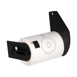 Brother DK11207 - Etiquetas circulares genéricas de CD/DVD pré-cortadas - 58 mm Diâmetro - 100 pcs - Texto preto sobre fundo branco - BR-DK11207