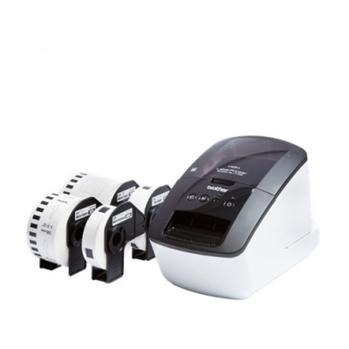 Brother QL-710WSP, DK, Acionamento térmico direto , 300 x 300 DPI, 150 mm/seg, Sem fios, Preto, Branco - Brother QL710WSP