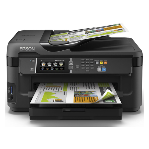 Epson WorkForce WF-7610DWF, Jato de tinta, Impressão a cores, 4800 x 2400 DPI, A3, Impressão directa, Preto - Epson C11CC98302