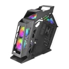 Mars Gaming Controller Chroma ARGB - Tamanho em mm: 540x234x500 - Iluminação RGB personalizável + 39 modos de luz - Painel duplo de vidro temperado - Micro-ATX com interior XL - Compatível com motherboards MicroATX/Mini-ITX - Cor preta - Mars Gaming 235507