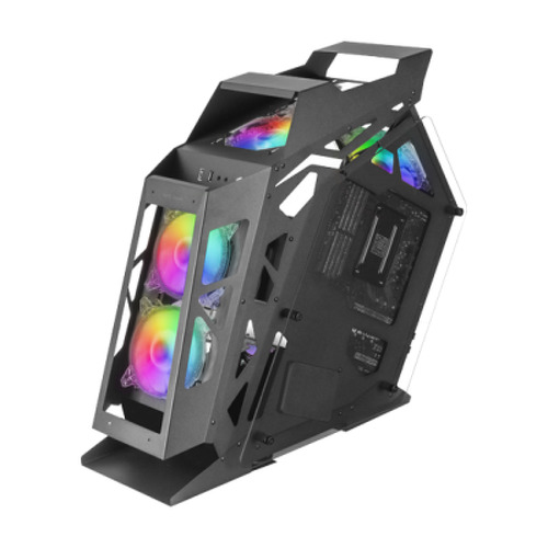 Mars Gaming Controller Chroma ARGB - Tamanho em mm: 540x234x500 - Iluminação RGB personalizável + 39 modos de luz - Painel duplo de vidro temperado - Micro-ATX com interior XL - Compatível com motherboards MicroATX/Mini-ITX - Cor preta - Mars Gaming 235507