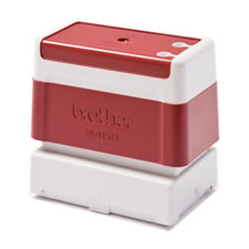 Suporte de carimbos vermelho. 6 carimbos de 34 x 58 mm - Brother PR3458R6P