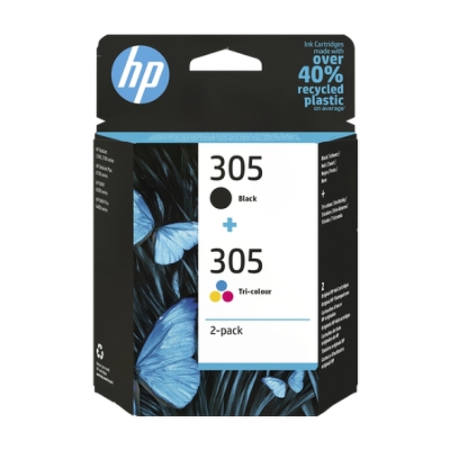 Pacote de 2 cartuchos de tinta originais HP 305 preto + colorido - 6ZD17AE - HP 6ZD17AE
